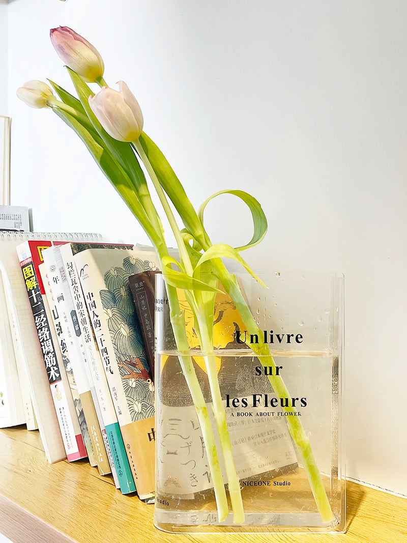 Livro Vaso Para Flores Decorativas Sofisticado Para Estantes de Livros Presente Criativo